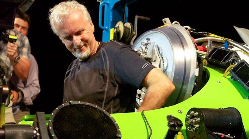 James Cameron enters Deepsea Challenger just prior to beginning his record-setting dive to the Challenger Deep(Photo: National Geographic)