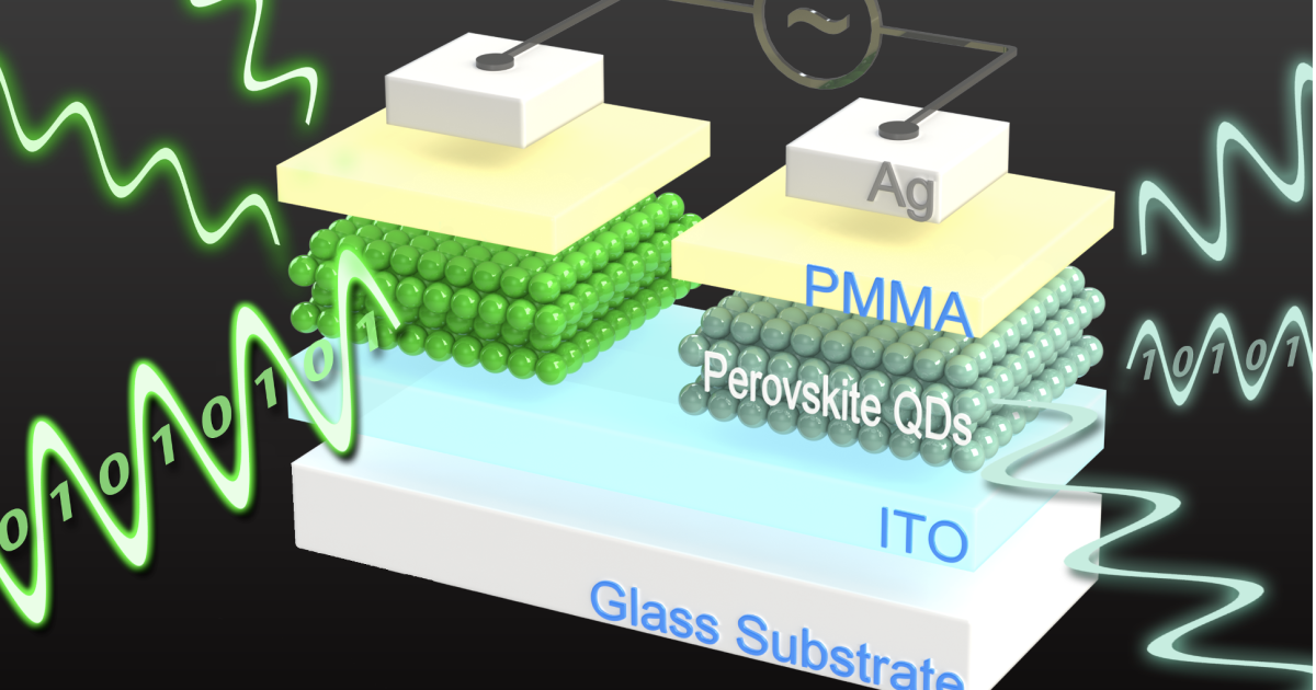 Perovskite memory device transmits data in both light and electricity