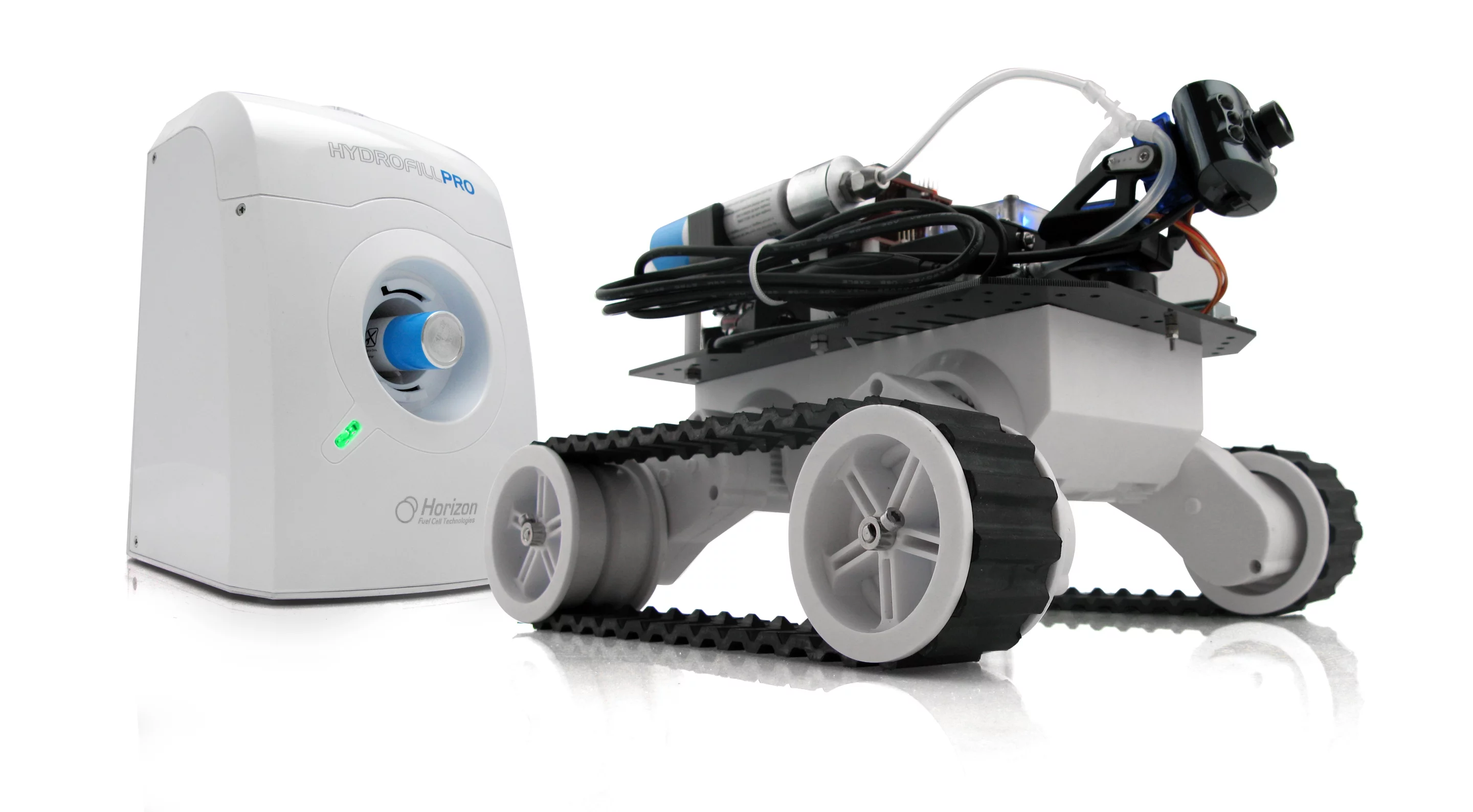 Horizon Fuel Cell Technologies has unveiled its H-ROVER – a camera-equipped, fuel cell-powered, remote-control tracked model vehicle