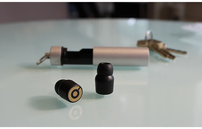 The Earin wireless earphones are similar in size to your typical in ear-headphones, but without the wires