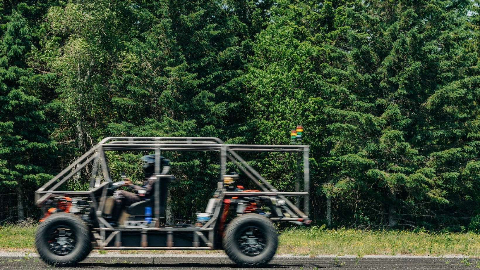 Potential Motors puts some of its P0 prototype's 585 hp to use while testing out its Off-Road OS