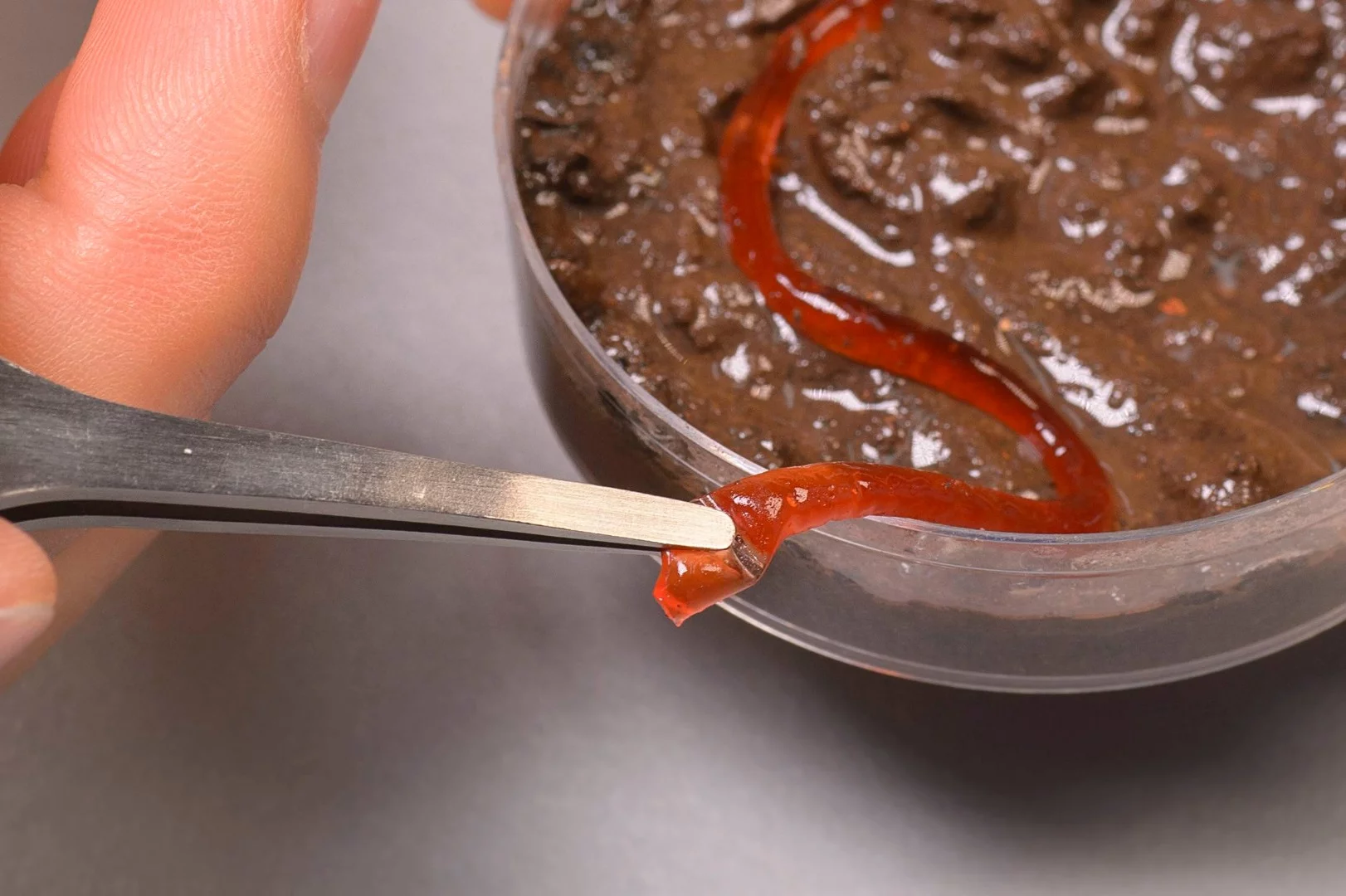 Interestingly, the surface of the material is rough, not smooth