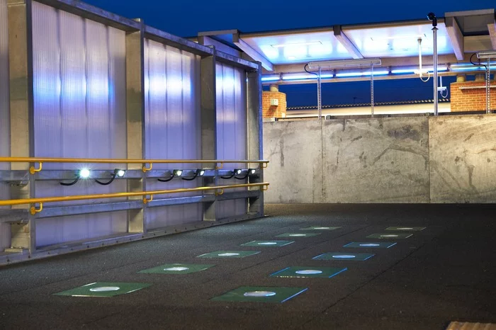 The Pavegen walkway installed at the London 2012 Olympic Games