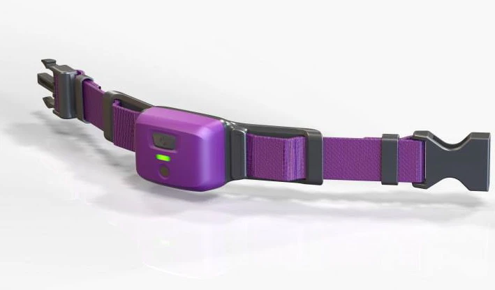 The collar is powered by a lithium-polymer battery that should provide six weeks of use per charge