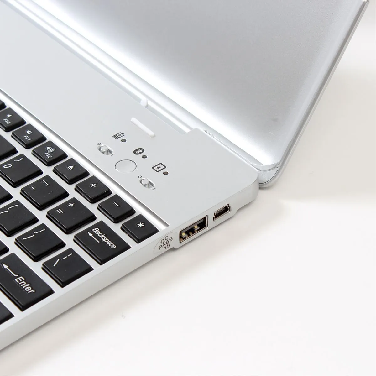 The Notebook Case for iPad features USB and mini-USB ports