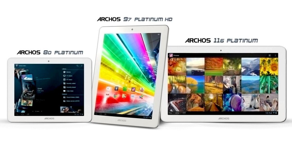 Archos' three tablets will arrive within the next few months