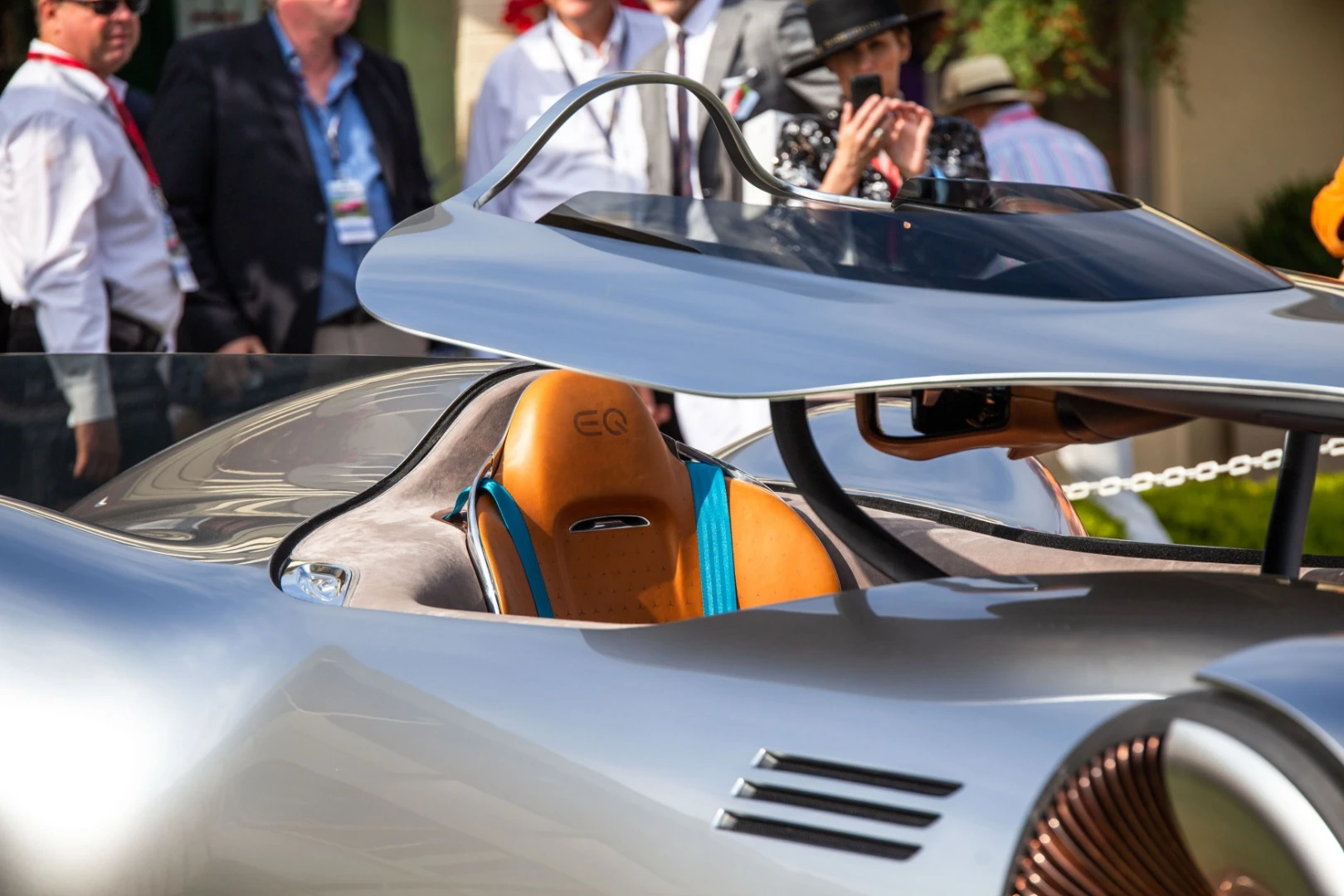 Mercedes-Benz Vision EQ Silver Arrow on the Concept Lawn at Pebble beach this weekend