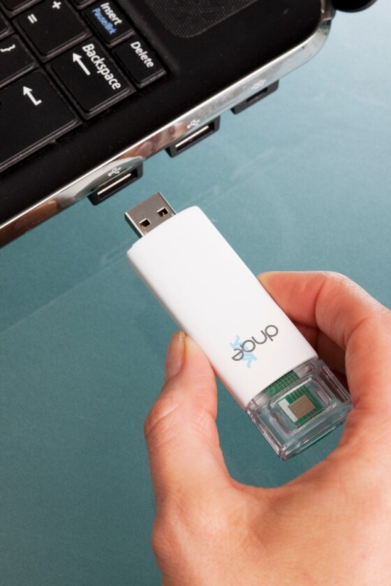 Just plug in the USB stick to read the results of the test