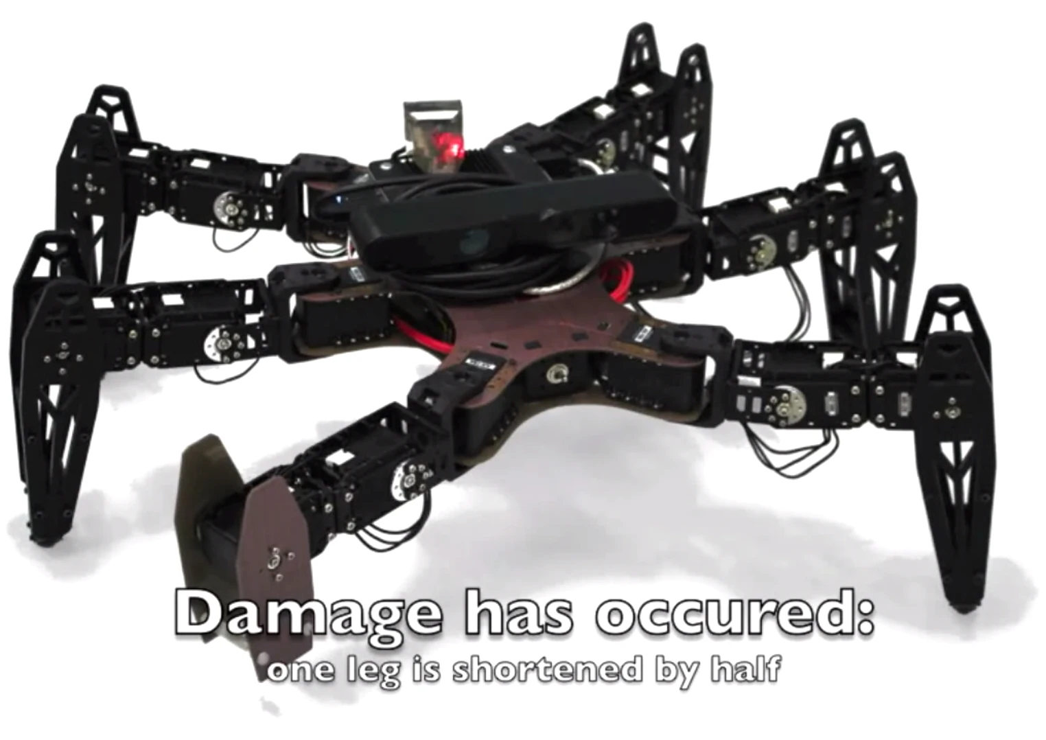 When hexapods become pentapods