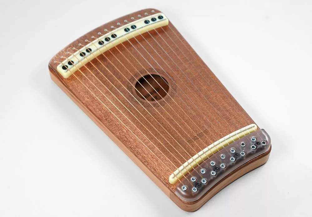 The Hanago can be played acoustically, but also rocks a piezo pickup and instrument jack for amplified possibilities