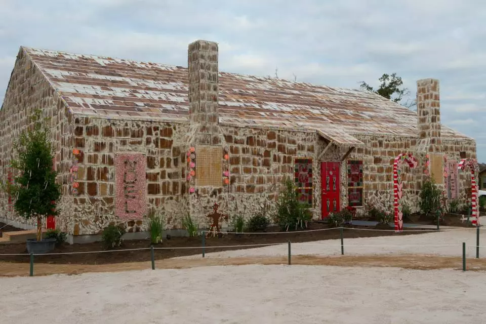 Surprisingly no animals have tried to take a bite out of the sugary building, however it has attracted bees on warmer days