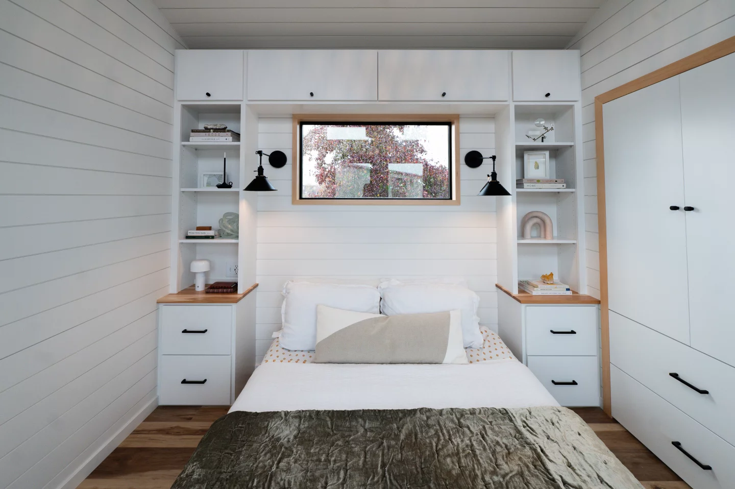 The Urban Park Max 37's bedroom has lots of integrated storage space