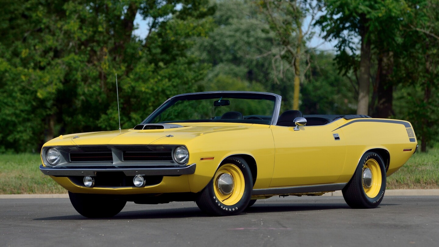 This 1970 Plymouth Hemi Cuda Convertible has an estimated price of $2,750,000 to $3,500,000