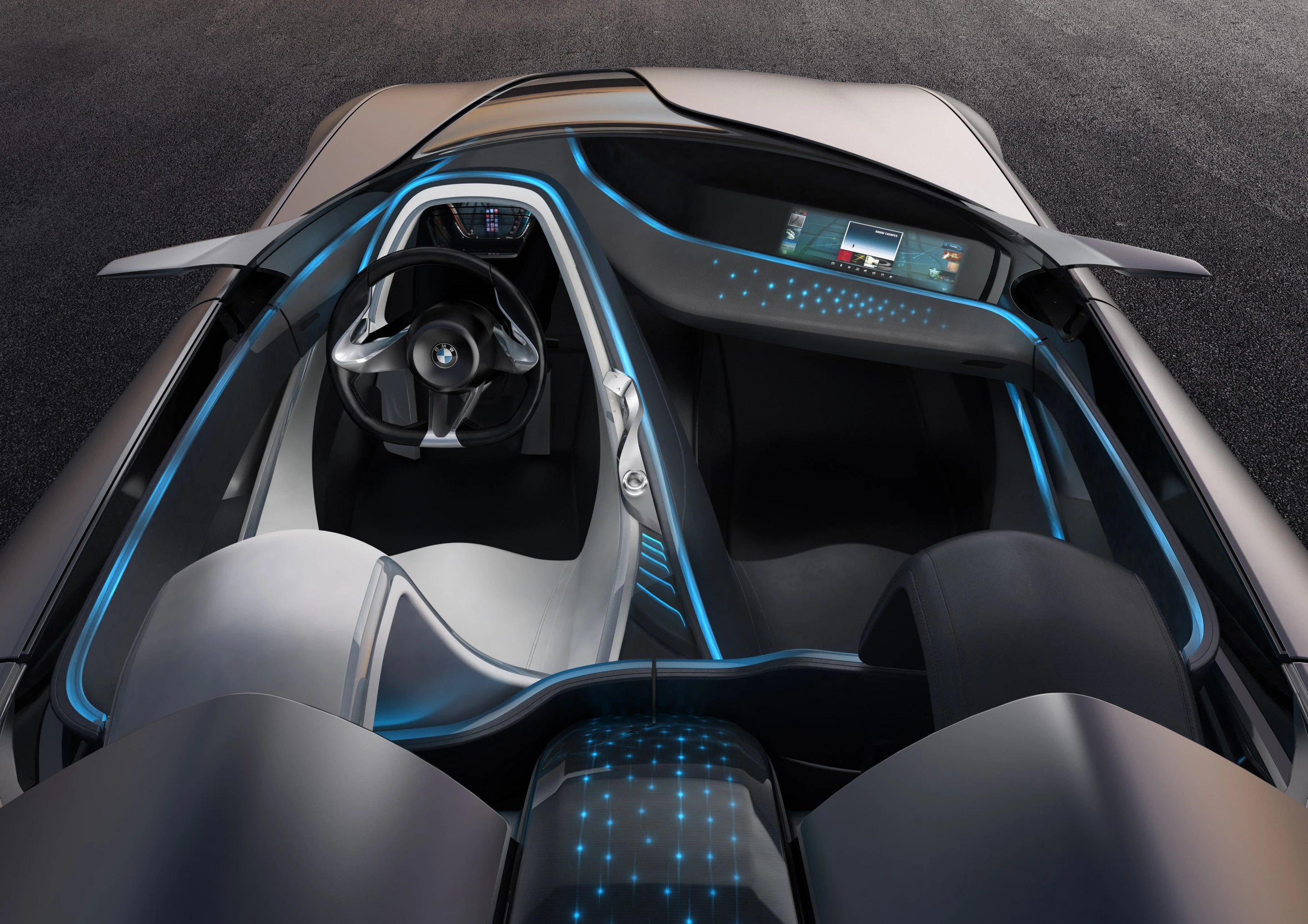 The three layers of the VCD - comfort, infotainment and safety - each had their own color