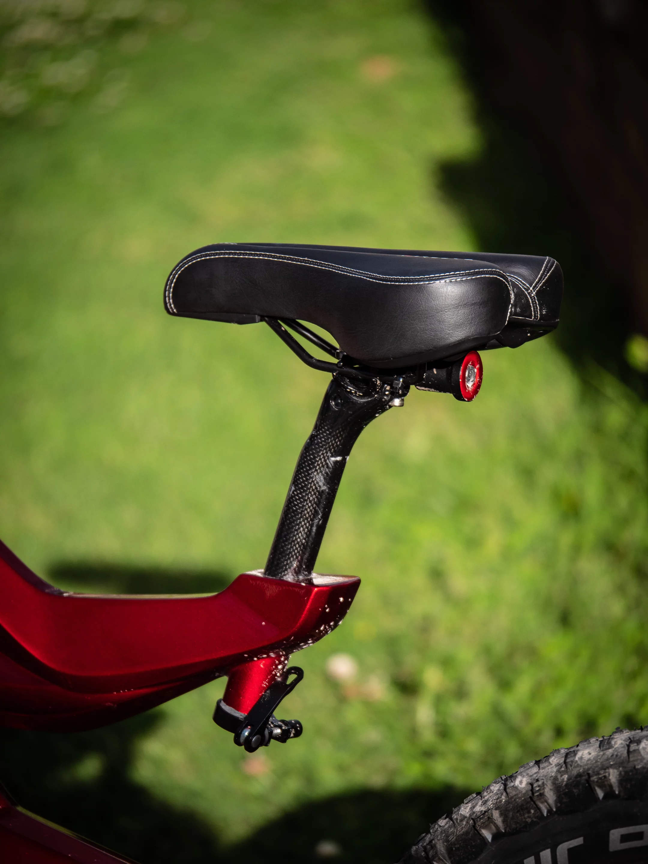 You're best to set and forget the seat height; frequent adjustment can scratch up the coating on the carbon seat posts