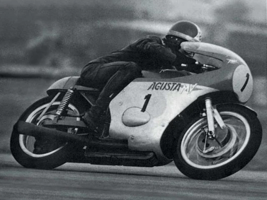 Giacomo Agostini won more than 120 Grands Prix, the vast majority on the fire-engine red MV Agustas