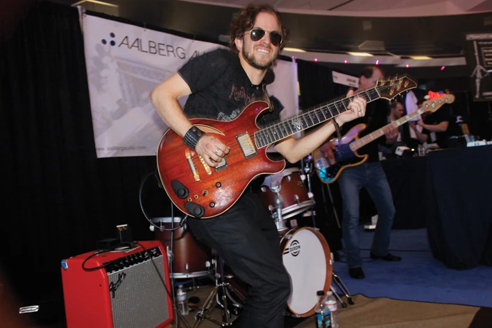 Aalberg says that musicians can expect a fill suite of AE-1-compatible stomps in the future