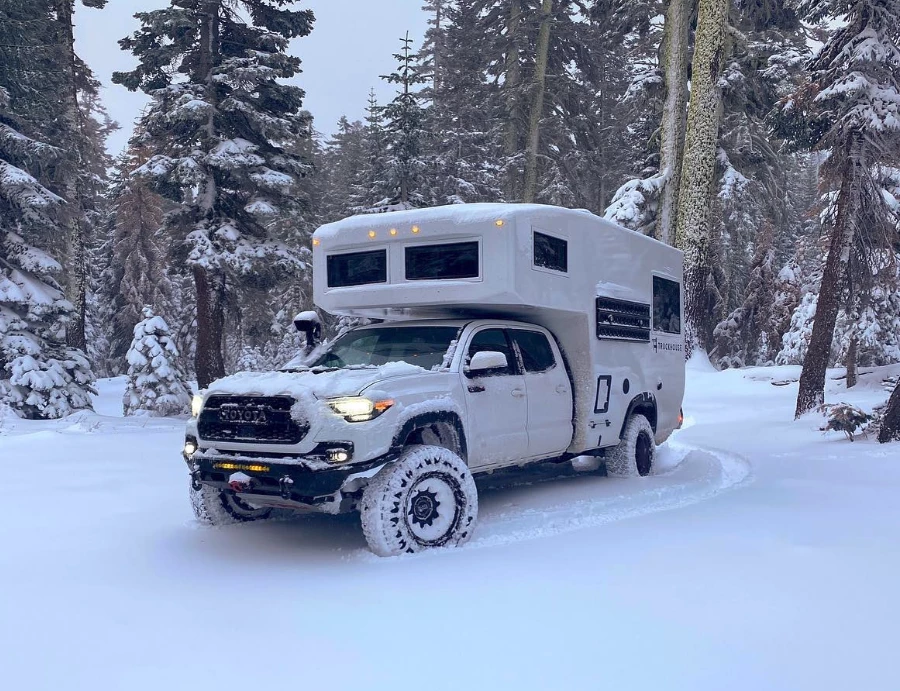 The Toyota Tacoma-based TruckHouse BCT embraces the winter cold just ahead of the new year