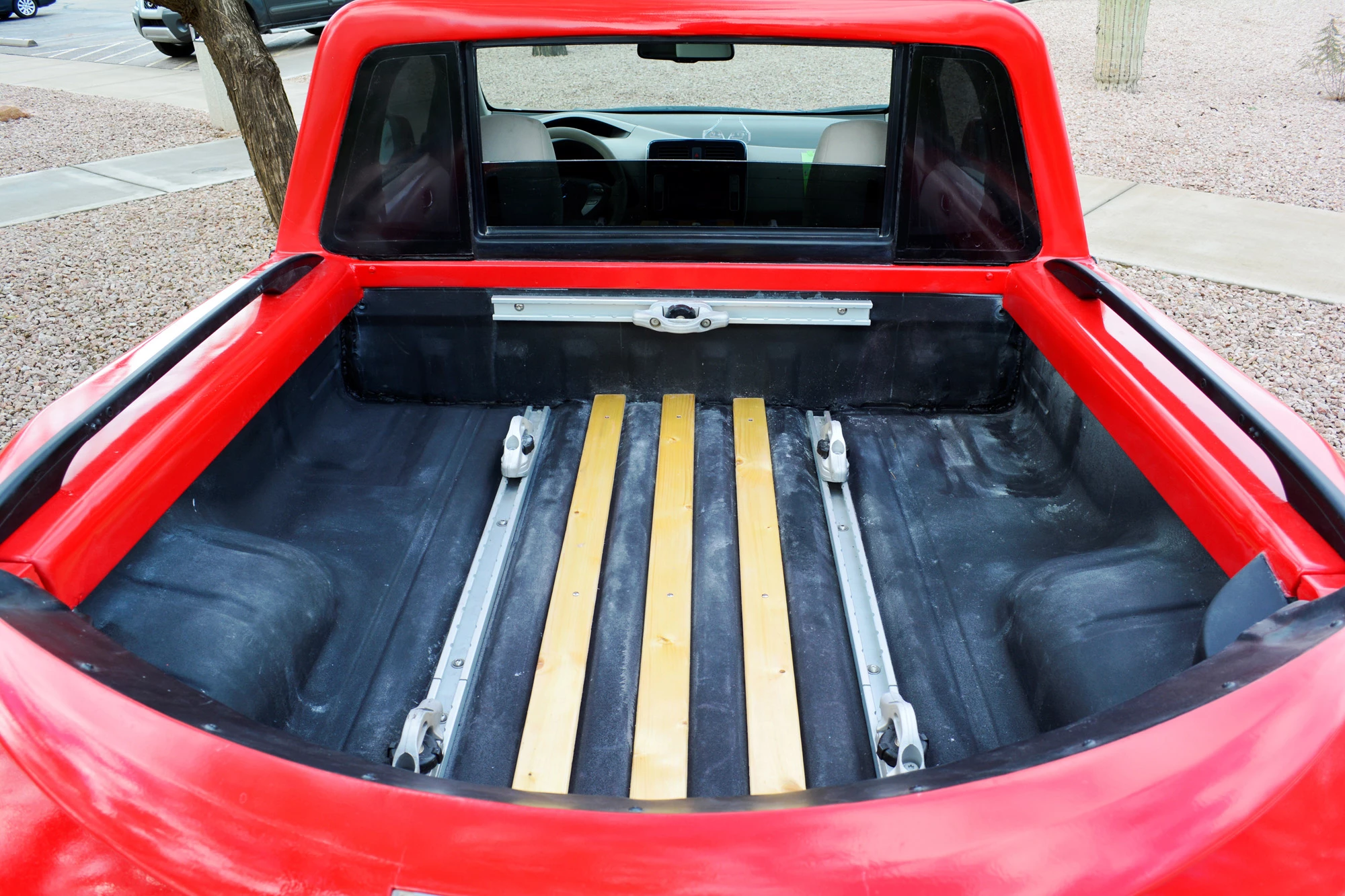 Mouline added some wood trim he had lying around his garage