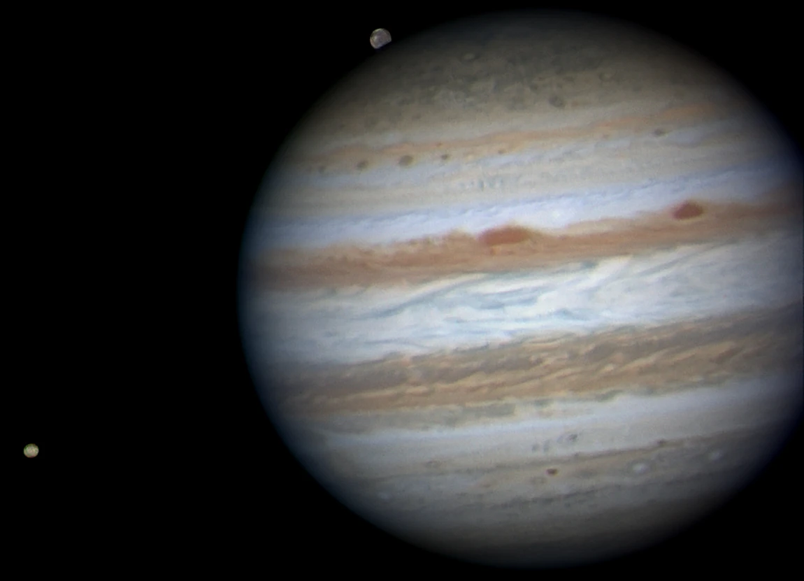 The gas giant Jupiter (Image: S2P/IMCCE/Obs, Midi Pyrénées, Jean-Luc Dauvergne, Francois Colas)