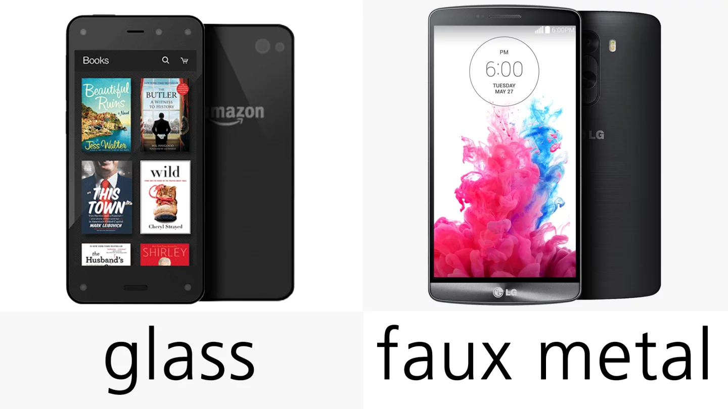 The two handsets feature notably different builds