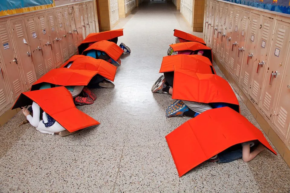 The Bodyguard Blanket is bright orange to make it easy to spot for search and rescue teams