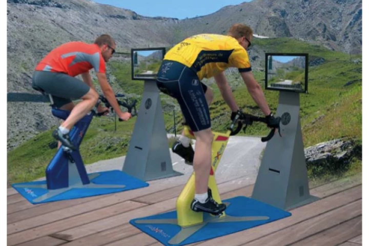 The Praxtour training bike is the closest thing many of us will get to joining the peleton in the Tour de France