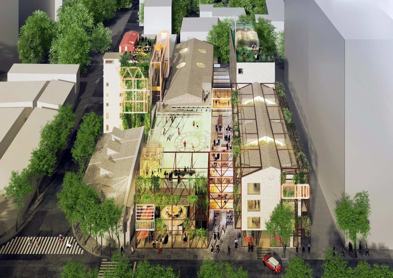 A group of six buildings will be transformed to include a series of living clusters made up of two to 10 units each, featuring communal living and kitchen zones