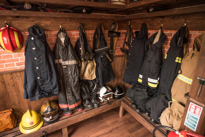 Engine House is designed as an old-fashioned fire station but includes a bar and two beds