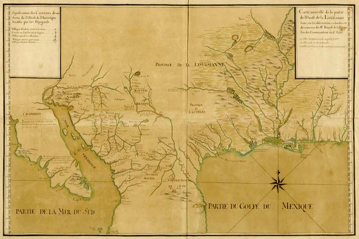 $480,000 | 'Carte Nouvelle De La Partie De L'Ouest De La Louisianne' by Jean-Baptiste Bénard de La Harpe | Auction House: Sotheby's | Sale price: US$480,000 | Official Estimate: US$120,000 to 180,000 | Date of sale: June 28, 2018