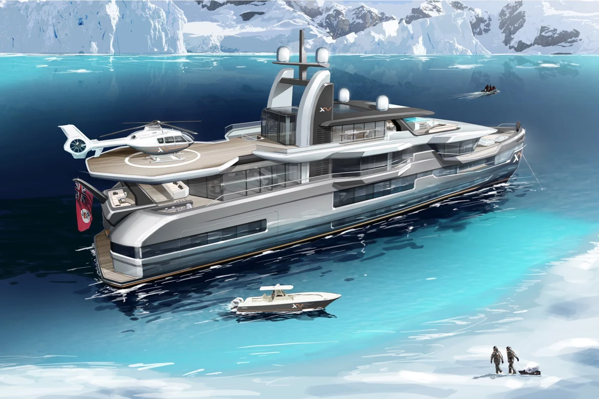 With multiple tenders, a helipad, options for submarines, jet skis and more, the Heesen Xventure is like a floating toy garage — that can travel up to 5,000 miles a fill