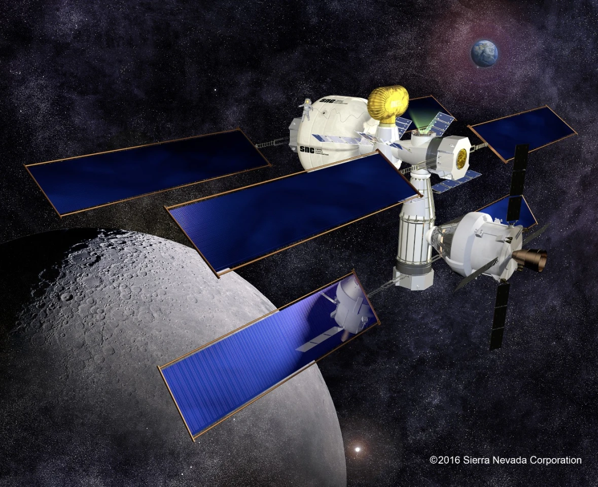 Concept image of Sierra Nevada Corporation's habitation prototype, based on its Dream Chaser cargo module