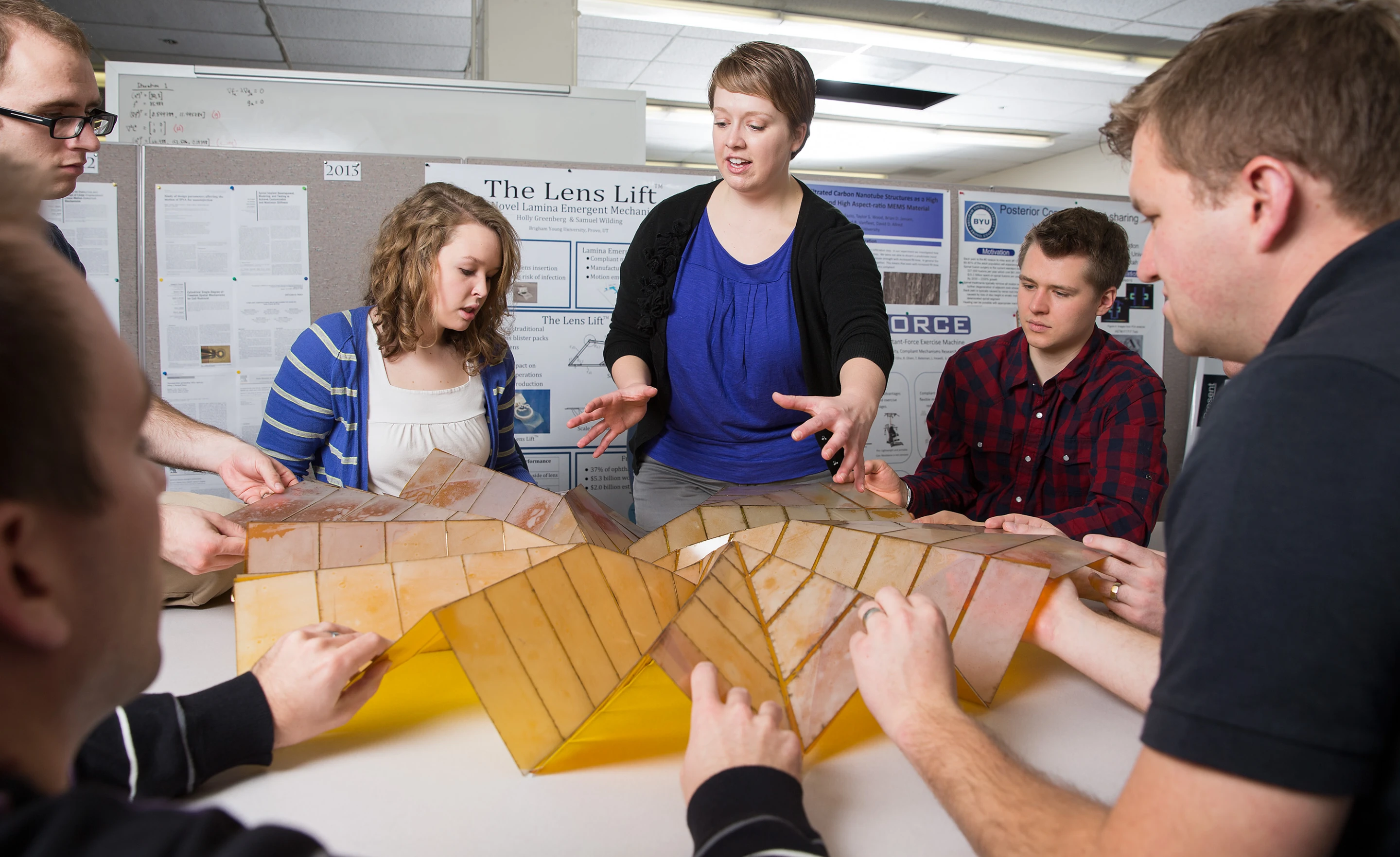 The 1/20th-scale prototype uses a fiberglass composite called Garolite (Photo: BYU)