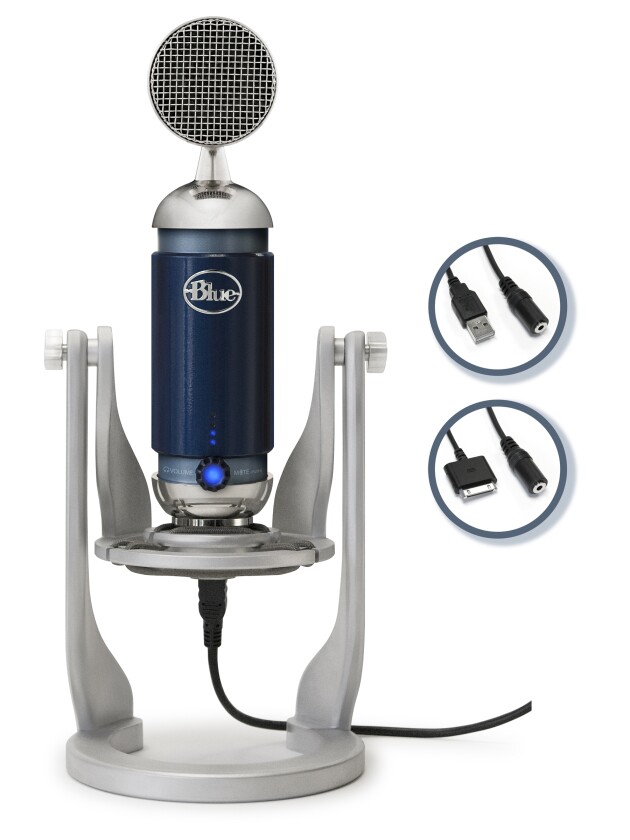The new microphone is directly compatible with the iPad (1, 2 and 3) and iPhone 4/4S via an Apple 30-pin connector and offers driver-free operation when plugged into a USB 2.0 port on a PC or Mac