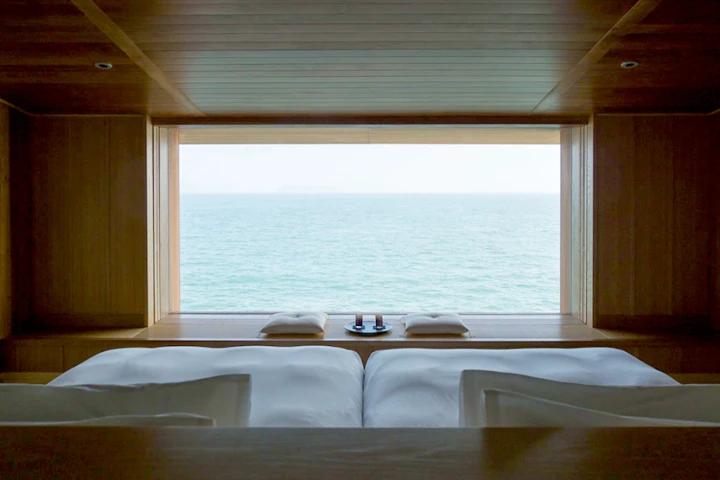 The boutique Guntu vessel features 19 individual guests rooms