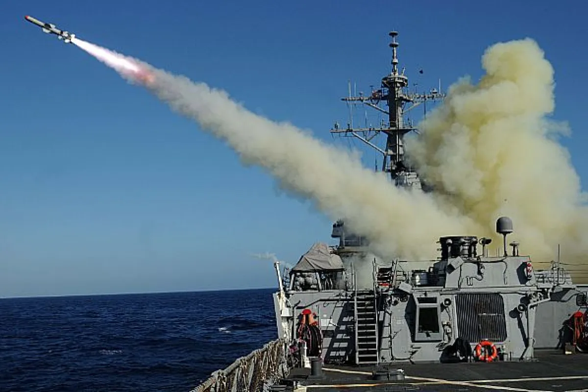 A test of a U.S. Harpoon anti-shipping missile (Photo: Jason C. Winn)