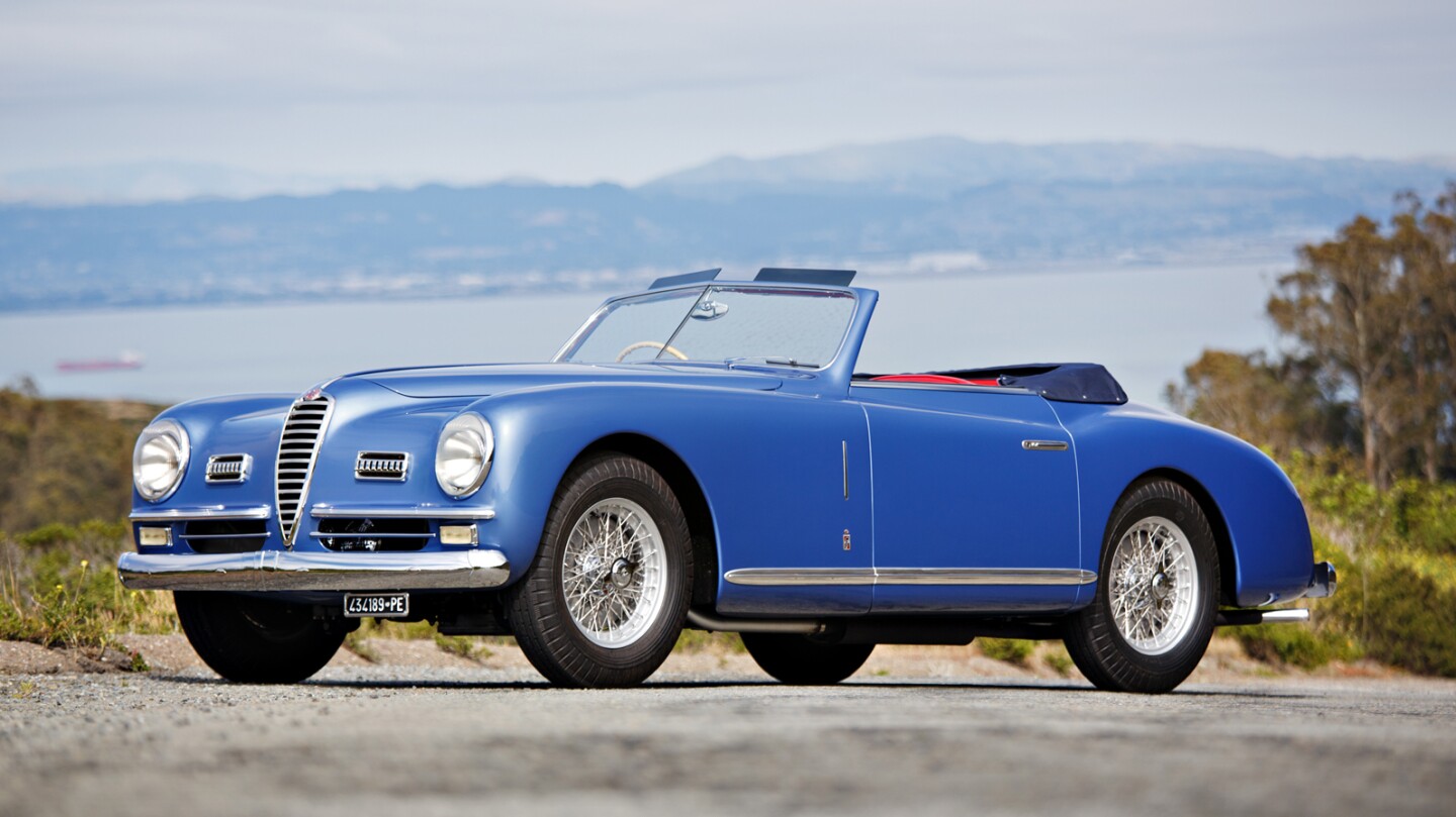2018 Monterey Car Week Auction Report | 1949 Alfa Romeo 6C 2500 Super Sport Cabriolet | Sold for $825,000 | Estimate: from $800,000 to $1,000,000 | Auction: Gooding & Co | Lot 149 | Official Description