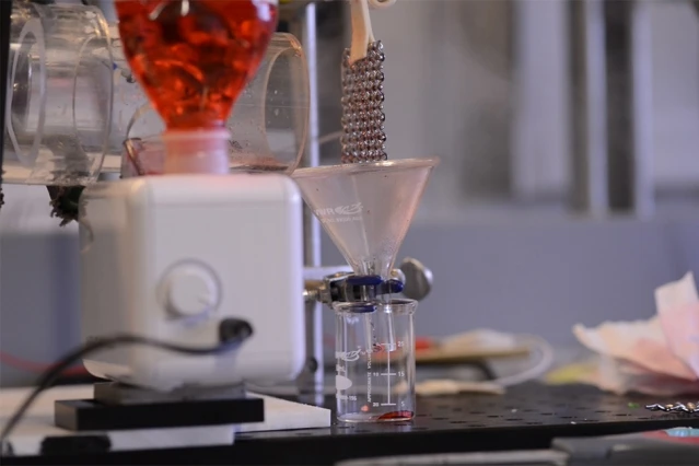 A lab testing setup of the system
