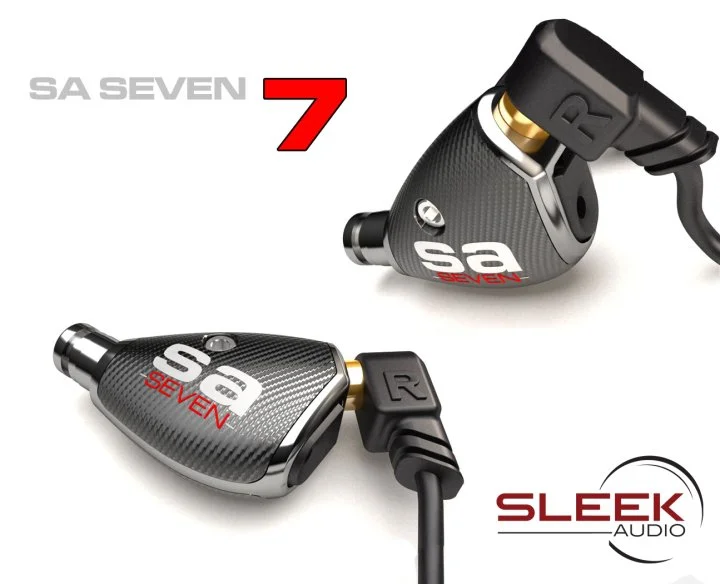 Sleek Audio's SA7 in-ear headphones are built from aluminum, carbon fiber and titanium
