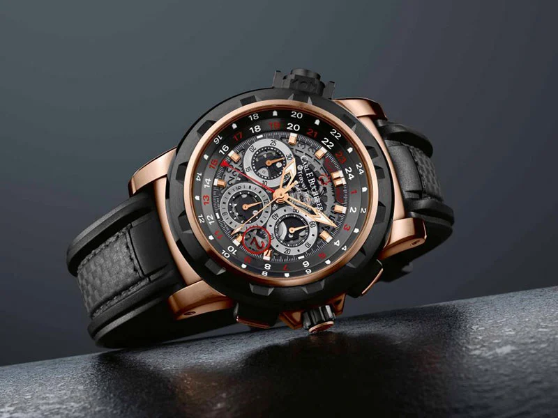 Carl F. Bucherer Patravi TravelTec Four X - 46.6 mm diameter. Rose gold