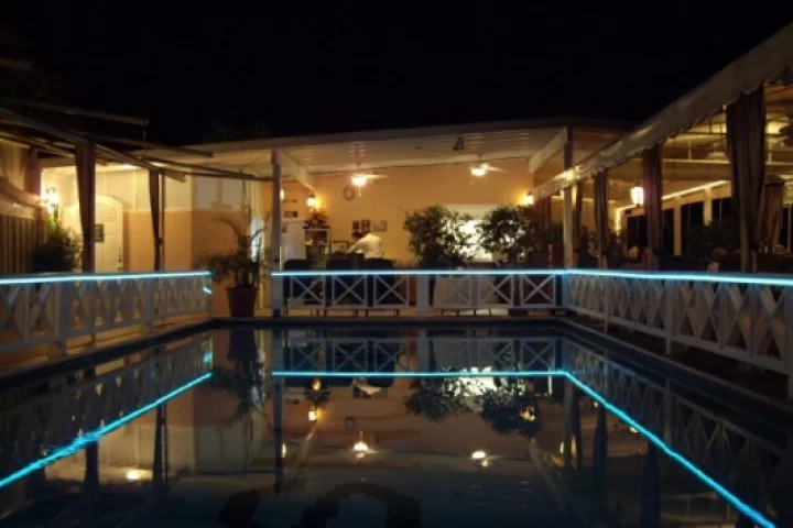 Light Tape works beautifully to highlight a pool area