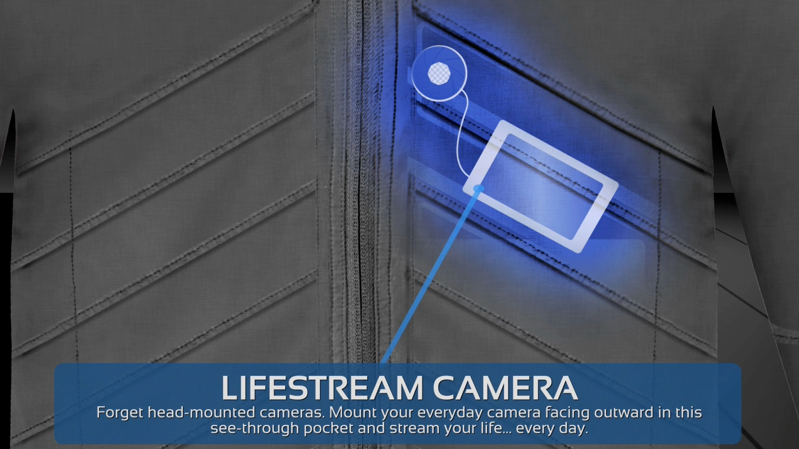 A "lifestream" camera records the wearer's daily movements
