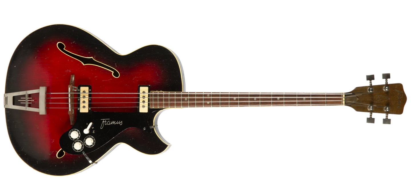 Bill Wyman's Early 1960’s Framus Star Bass model 5/150 Black Rose Sunburst Finish