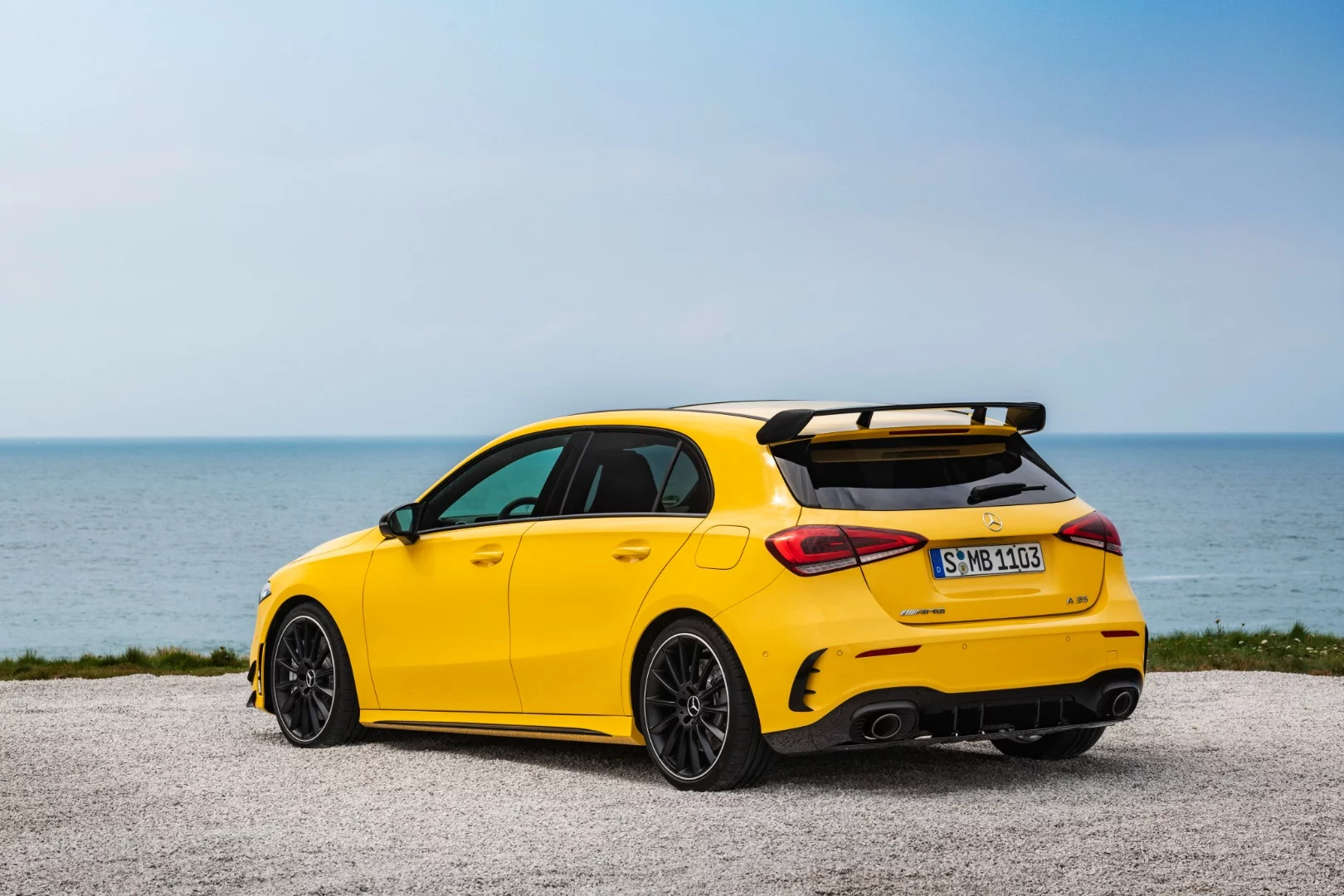 Mercedes-AMG A 35 4Matic: small details like the spoiler let people know this one's an AMG.