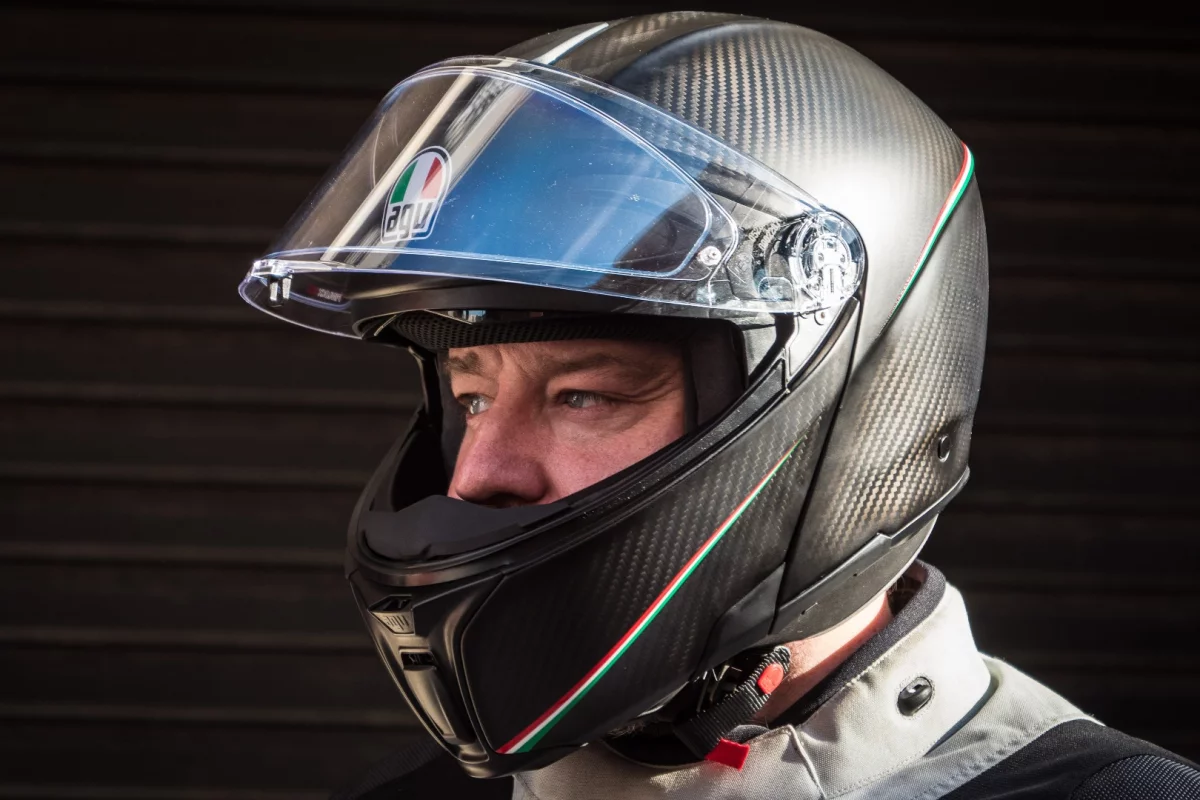 AGV SportModular: a flip face helmet that looks, feels and rides like a full face, but is lighter than Rossi's race helmet