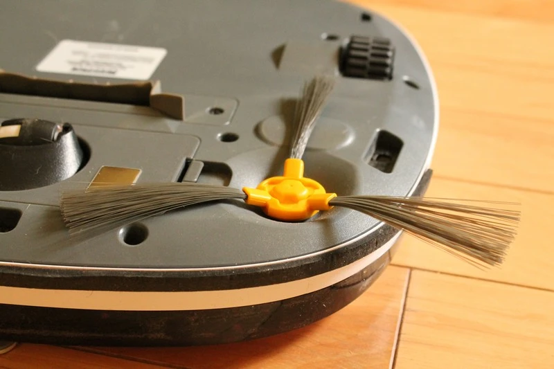 Rotating brushes push more debris into the vacuum's path