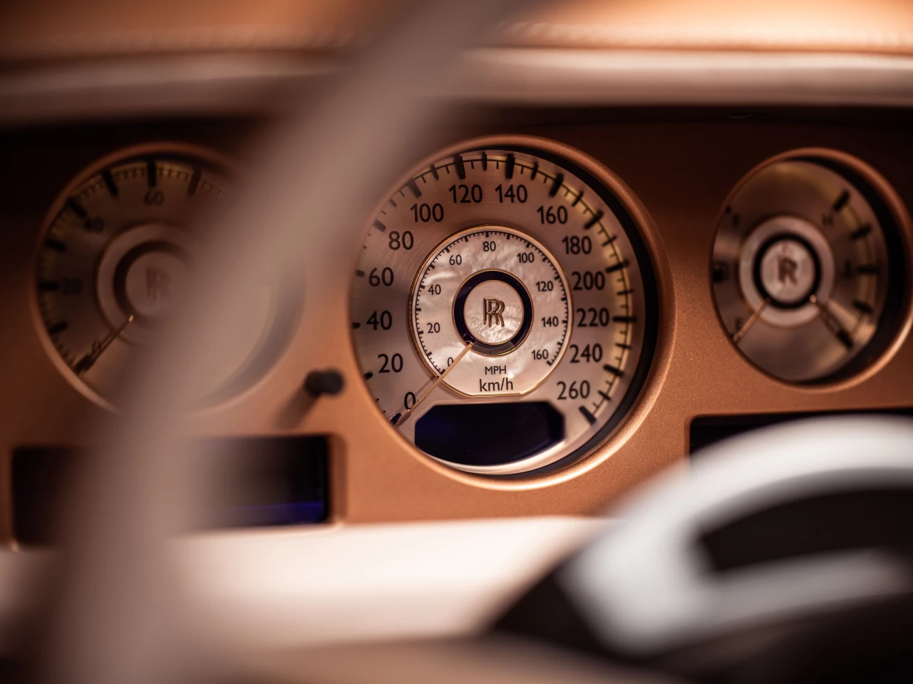 Classic gauges with mother-of-pearl in their design