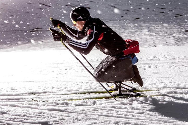 Scientists are using new technology to develop ski sledges optimized for each individual athlete (Photo: Ruben Elstner, MikroTribologie Centrum µTC)