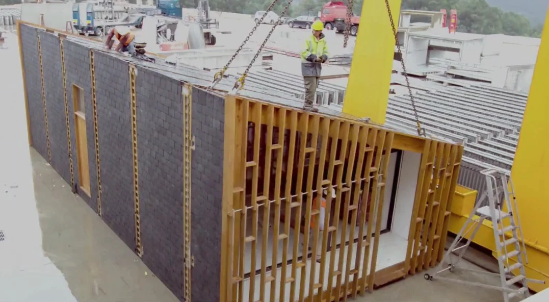 The modules being collected for transportation