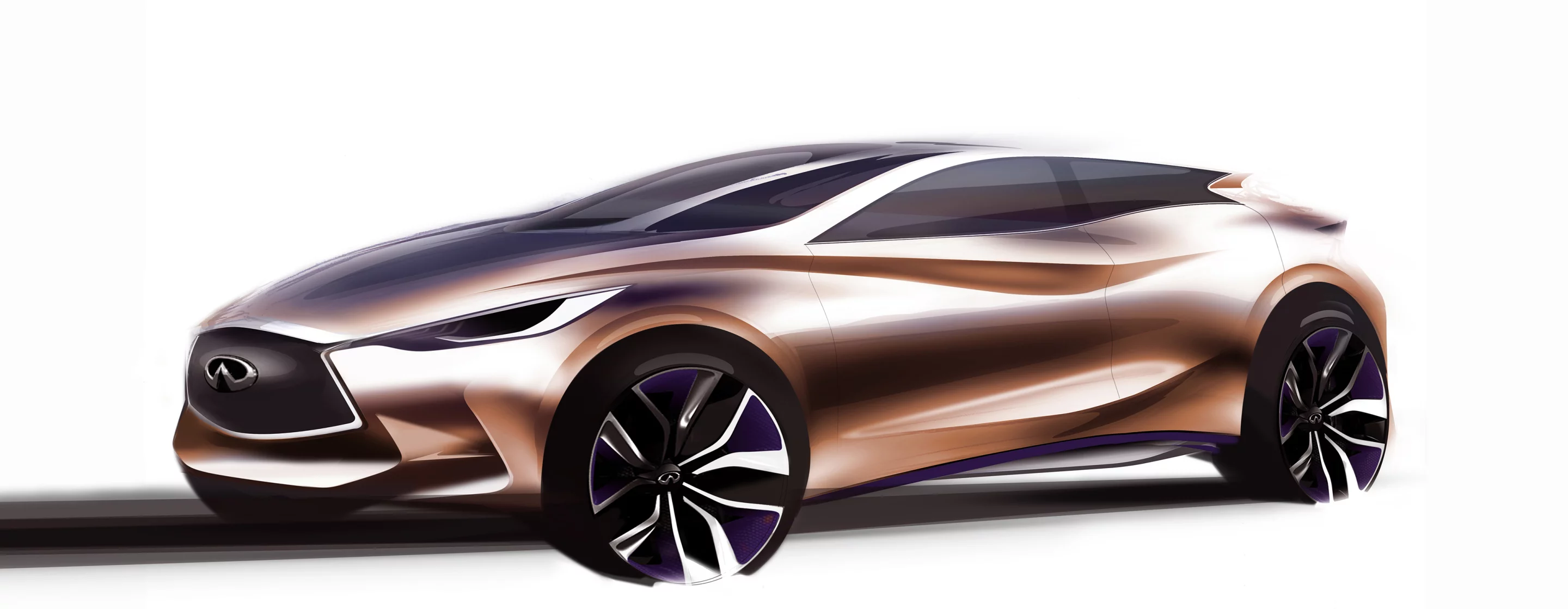The fluid, sculptural lines of the Infiniti Q30 concept
